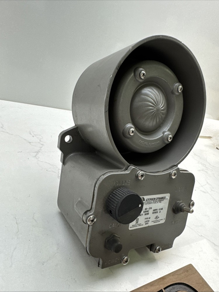 Federal Signal AD-27A Atkinson Dynamics Industrial Intercom, Talk/Listen Switch,