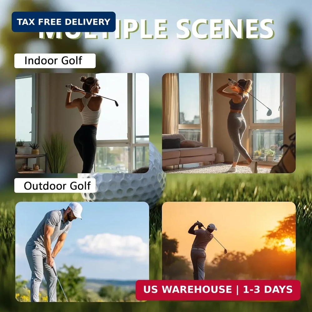 3 Piece Golf Grip Trainer Set, Golf Training Aid with Swing Correction Arm Strap
