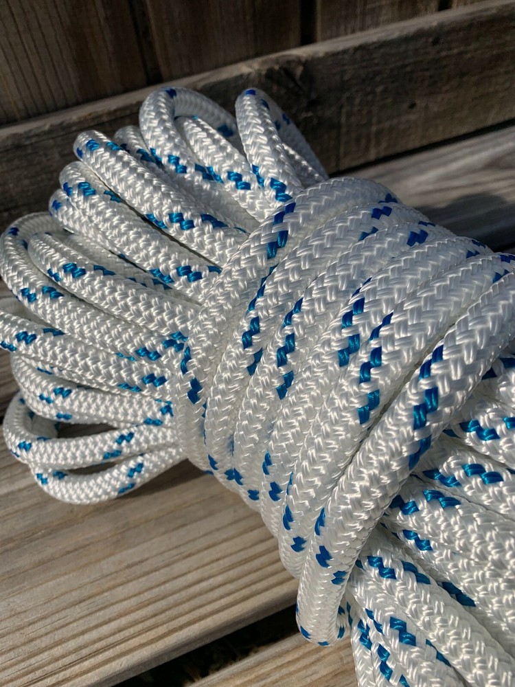 1/2" x 134 ft. Double Braid-Yacht Braid Polyester rope. Made in USA.