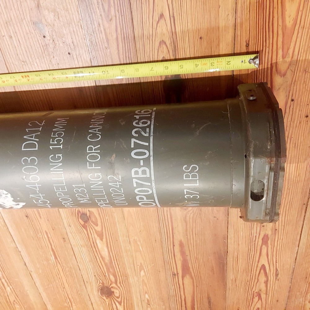 Cylindrical Ammunition Container Empty Military Surplus