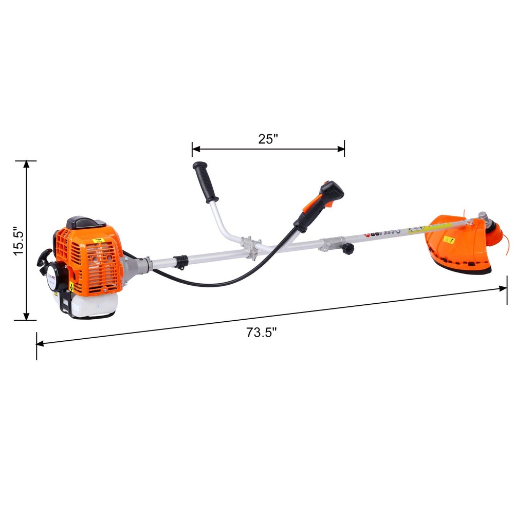 2 in 1 String Trimme 52cc Weed Eater/Wacker Gas Powered with 10'' Brush Cutter