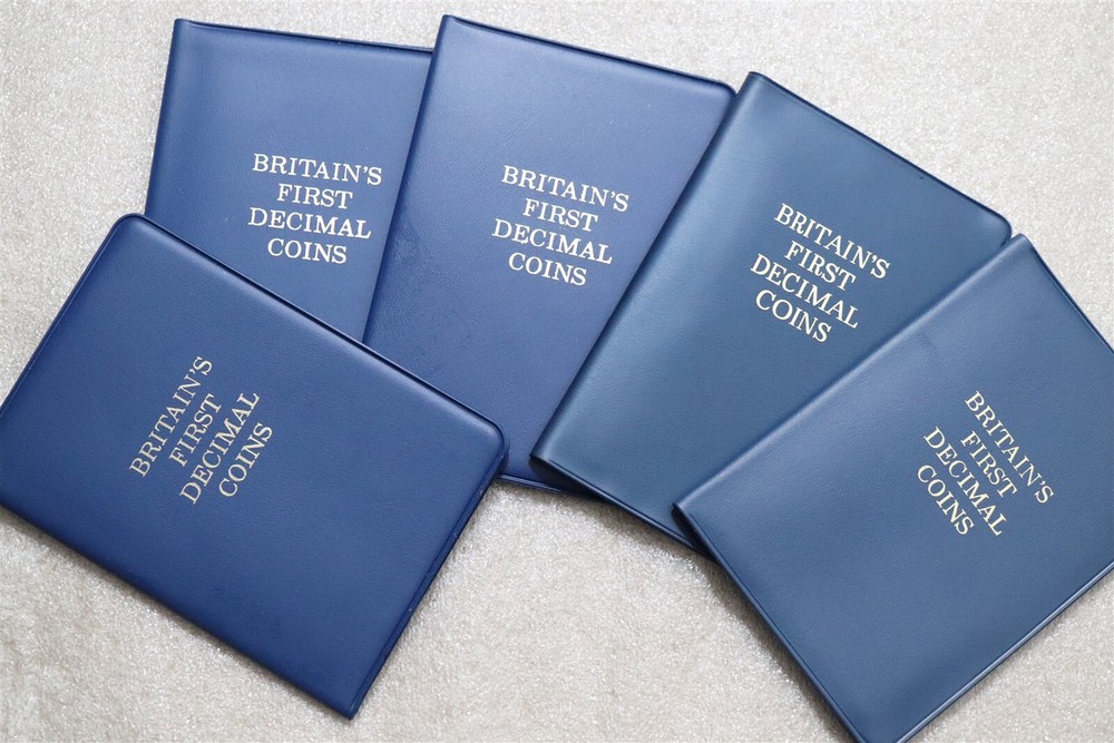 🧭 🇬🇧 UK GB FIRST DECIMAL SETS - 5 WALLETS B59 #38 BXQU