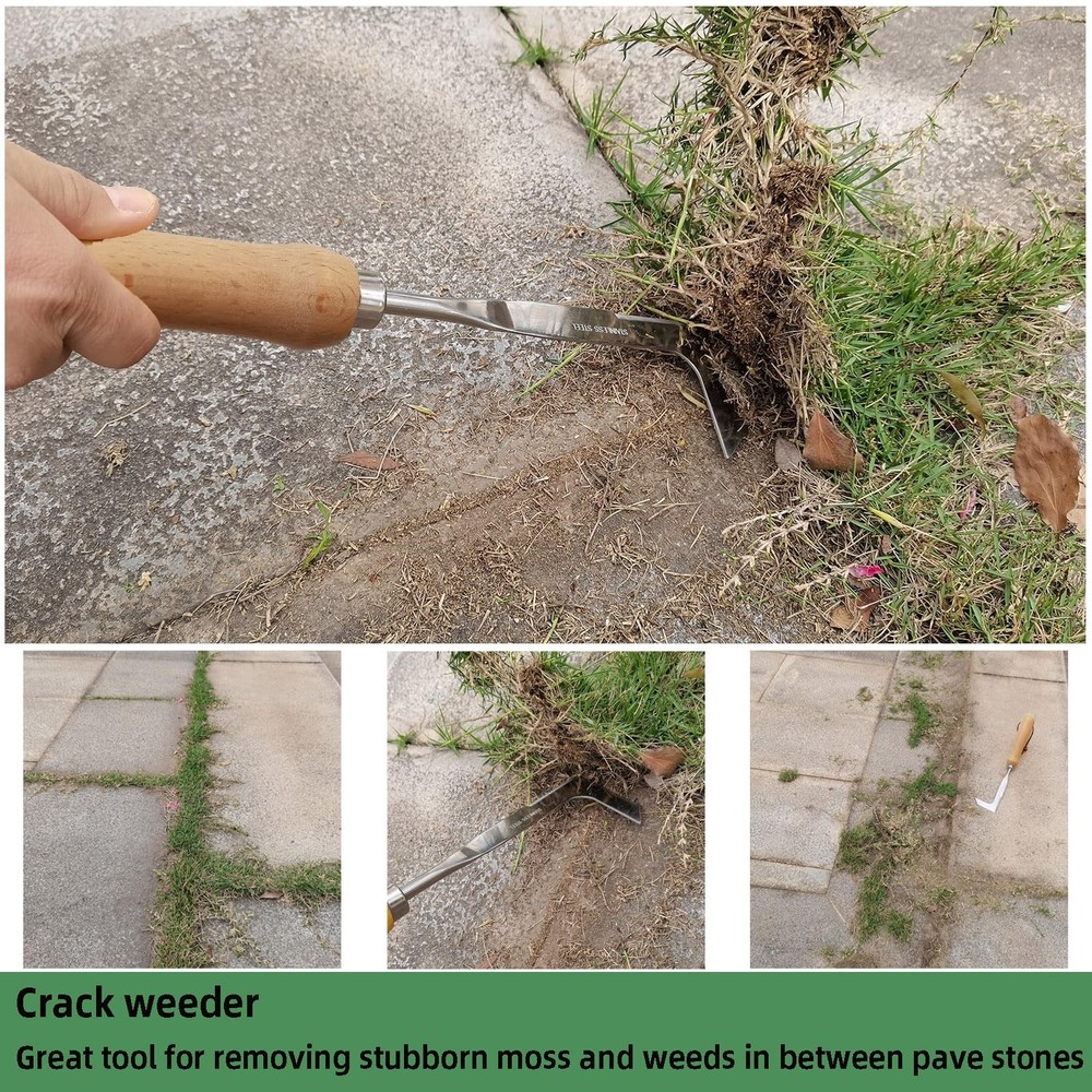 Crack Weeder Crevice Weeding Tool With Upgrade Sharp Hook Point Lshaped Weed Pul