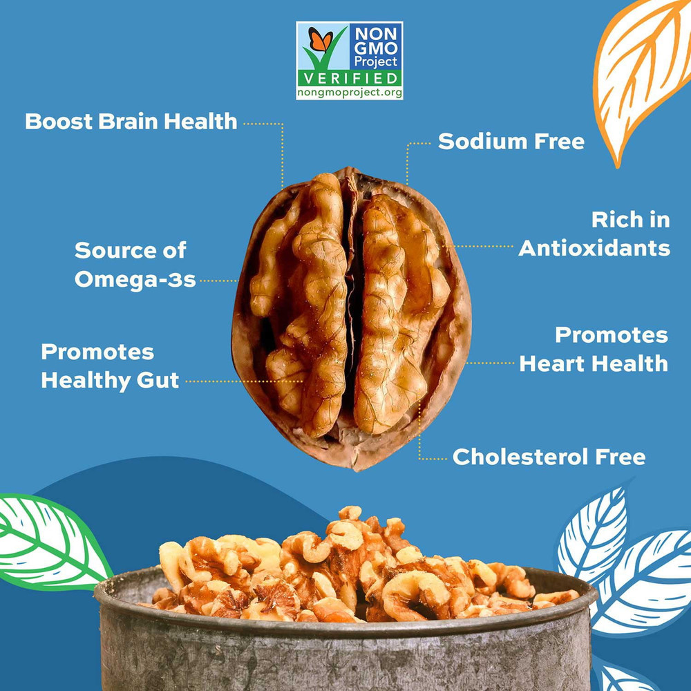 Member's Mark Natural Shelled Walnuts, 3 lbs Bulk Pack Fresh Nuts