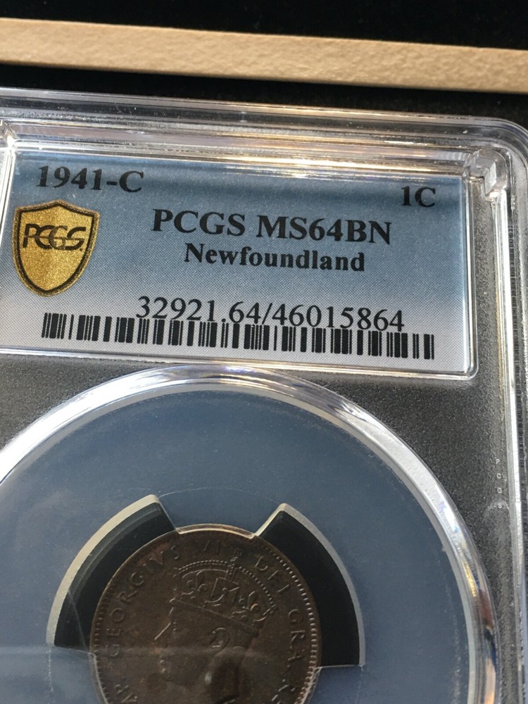 1941c PCGS Graded, Newfoundland ¢1 Cent,**MS-64** #5864