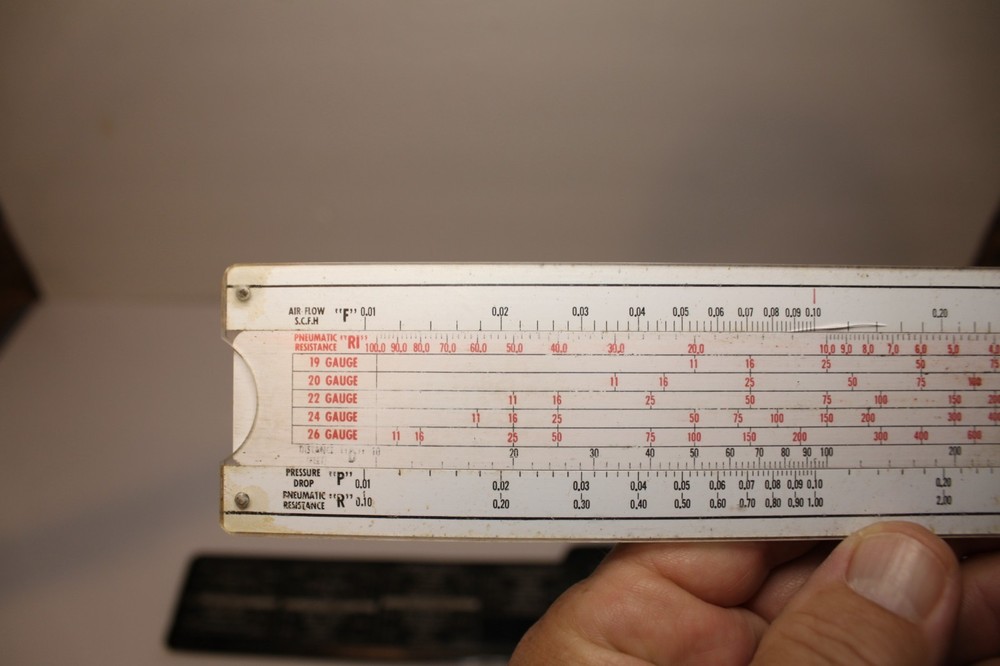 Cable Pressurization Computer Slide Rule Form E4829 USA W/ Sheath Case