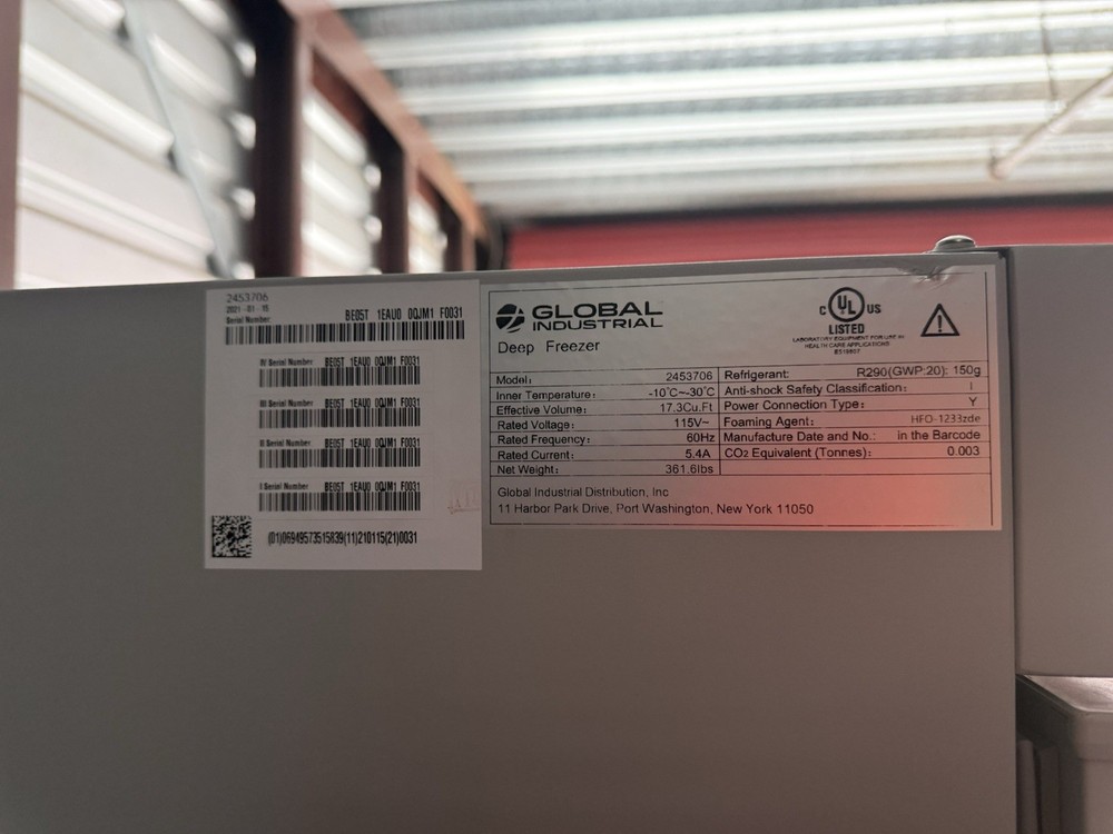 Global Industrial Upright Laboratory Freezer