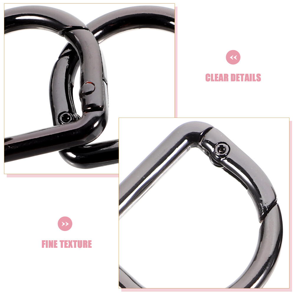 4PCS Spring Clasps Spring D Shaped Carabiner Snap Clip Hook Spring Snap Clip