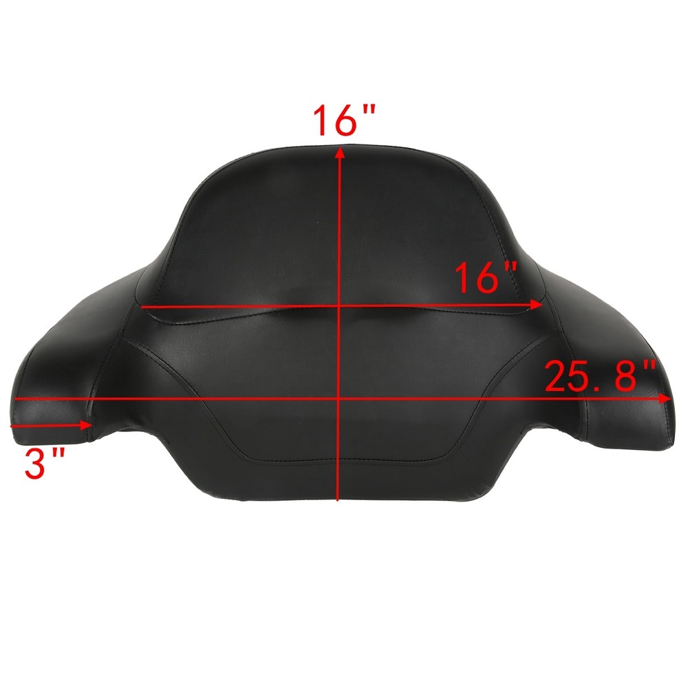 King Trunk Backrest LED Light & Speaker Fit For Harley Touring 14+