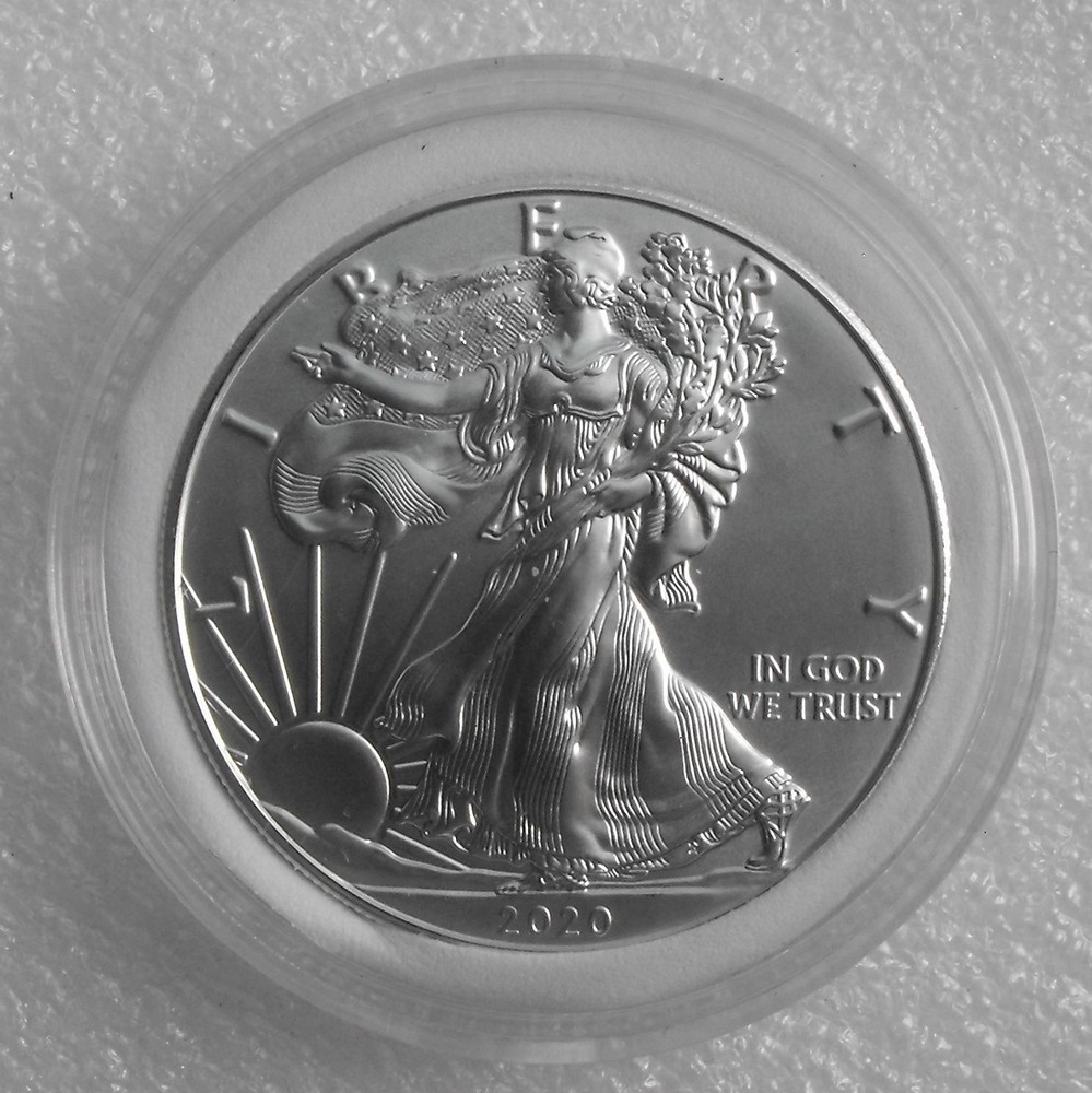 SILVER - 1  Silver Eagle - 1 Troy oz .999 Fine Silver - 2020