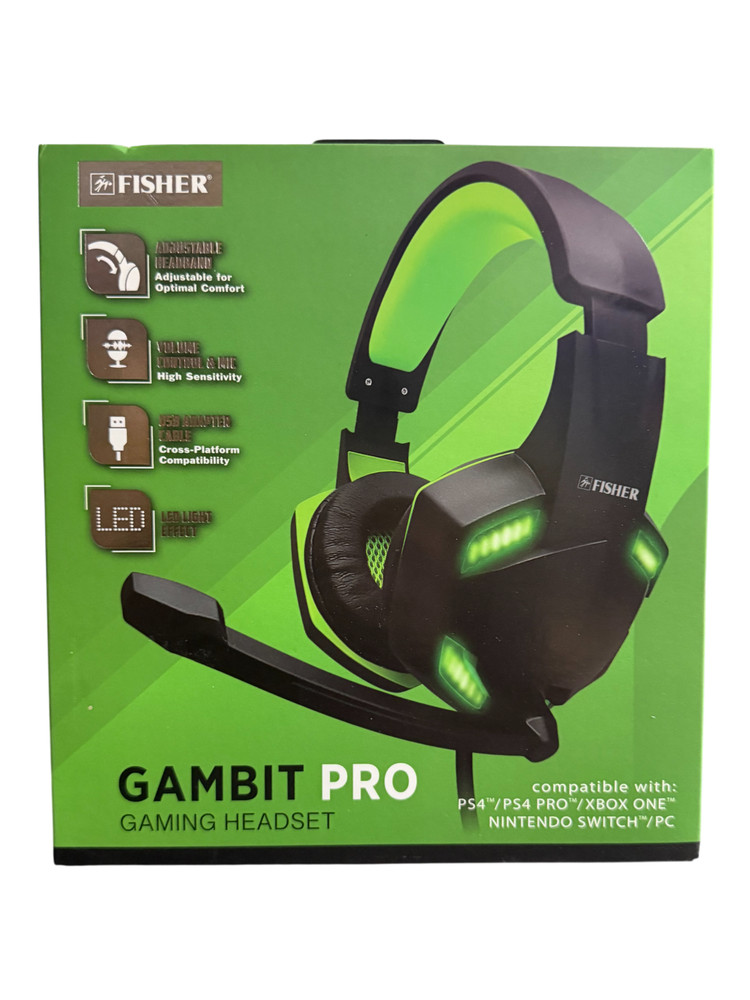 Fisher Gambit PRO Gaming Headset Green