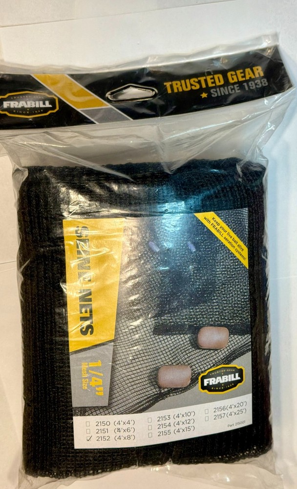 Frabill Seine Nets 1/4" 4'X8' 2152 - New Unopened