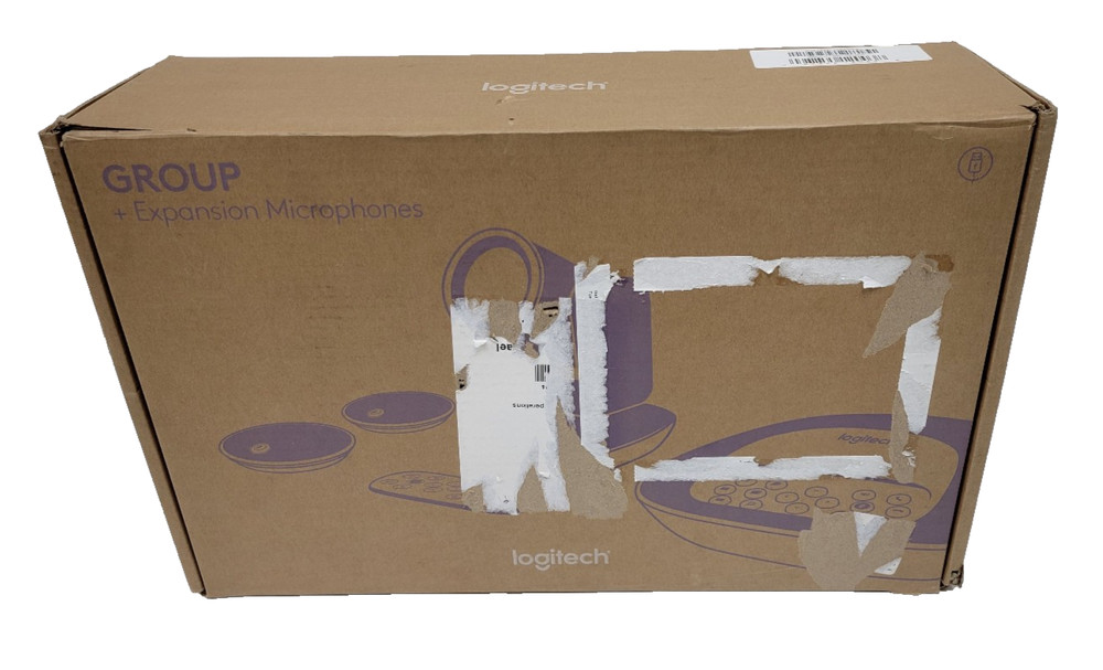 New Open Box Logitech 960-001060 GROUP Video Conferencing System w/ expansion