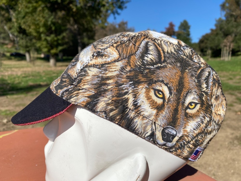 cycling cap WOLF PACK handmade in USA