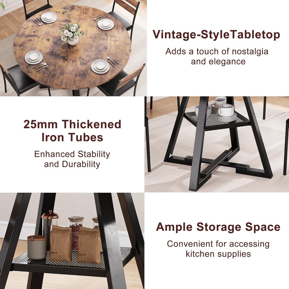 Round Dining Table 47 Inch Pedestal Wood Table