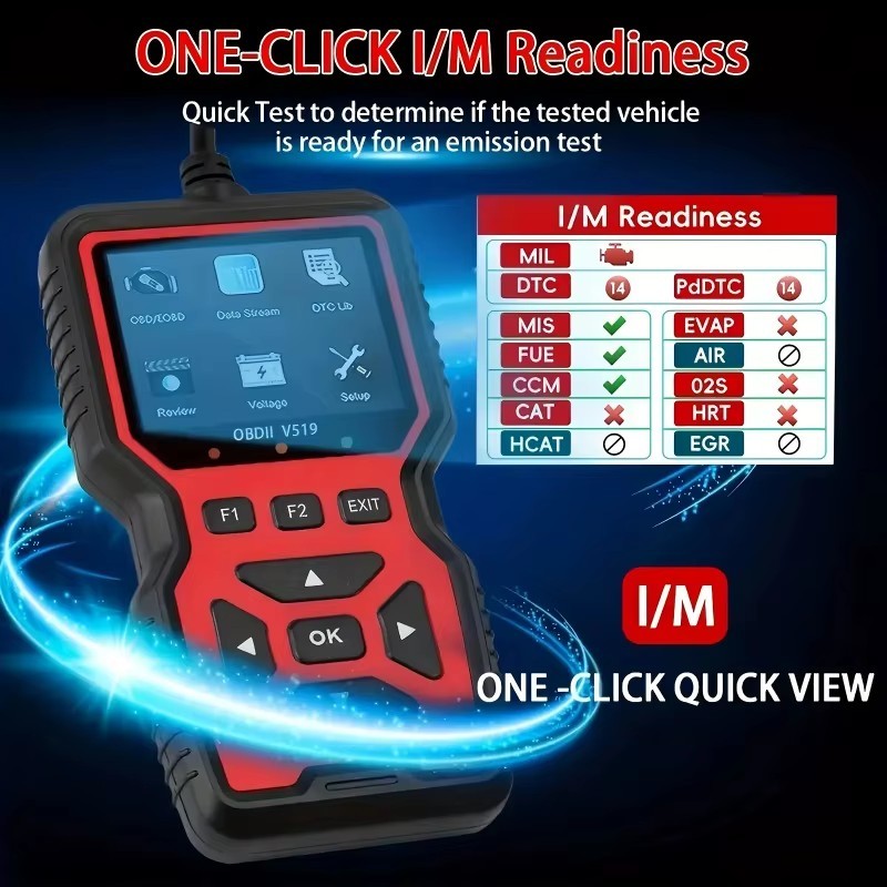 Professional OBD2 V519 Scanner - 2026 Upgraded OBDII + CAN Code Reader