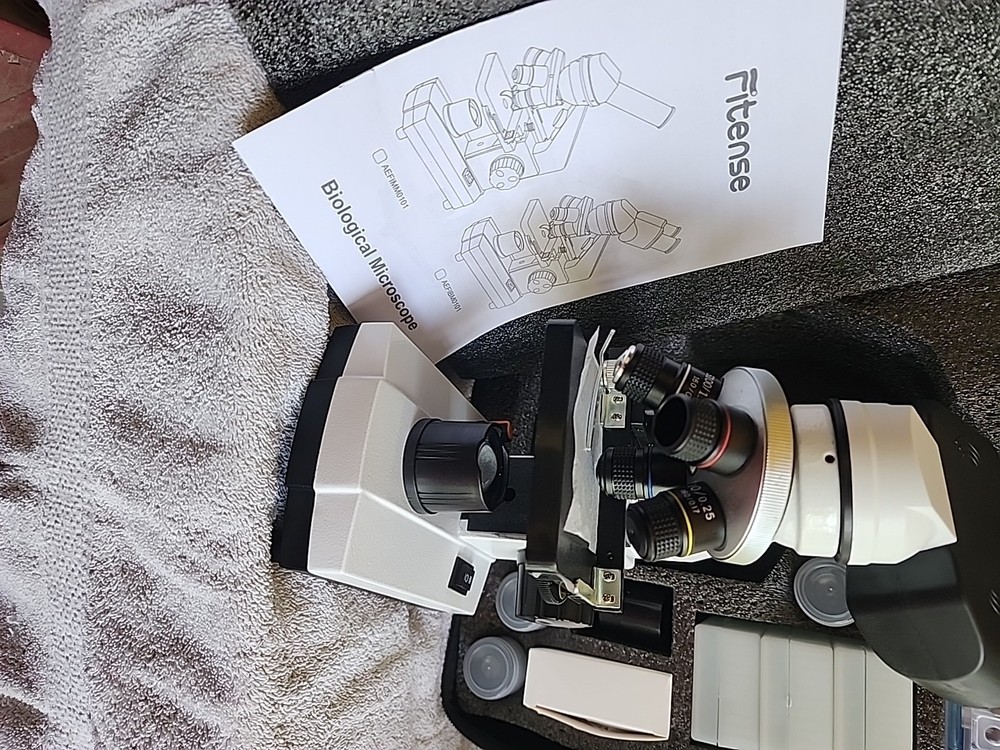 Biological Microscope In Case With All The Things You Need For A Great Learning