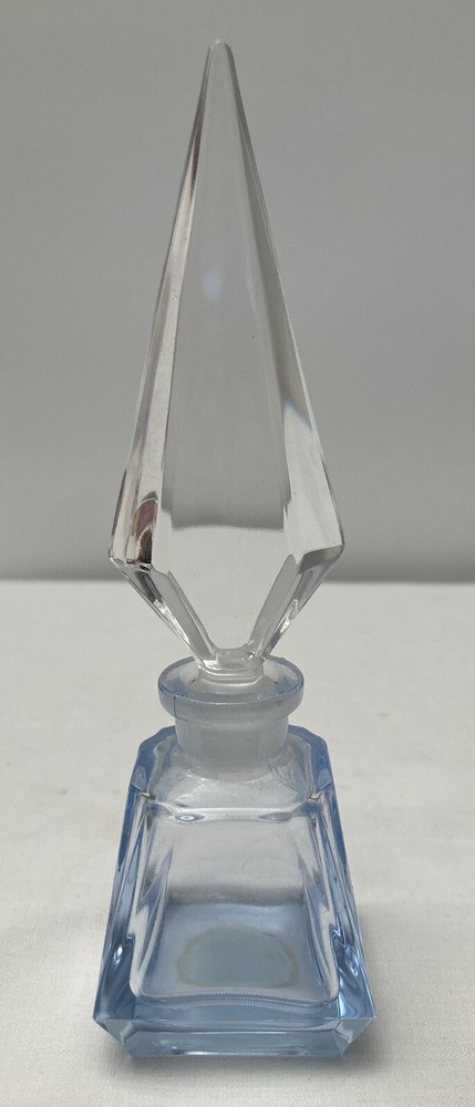 Blue Crystal Perfume Bottle West Germany