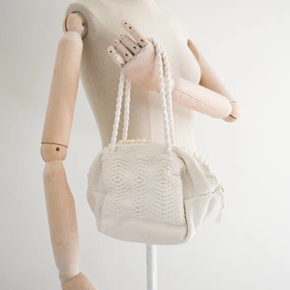 Vintage 50s Macrame Boho Mini bag