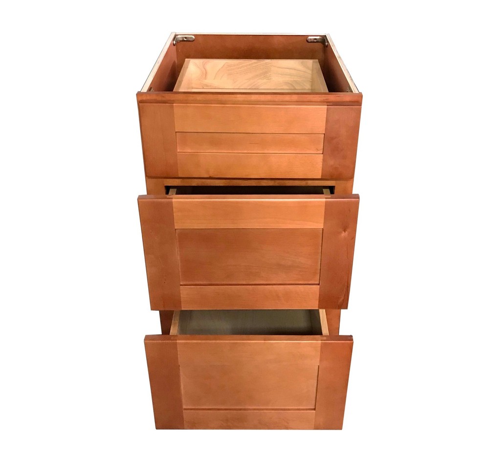 3 Drawers MAPLE SHAKER Bathroom Vanity Base Cabinet solid wood 12" 15" 18"