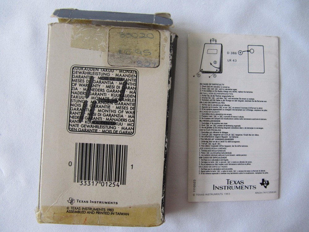 Texas Instruments TI-1100 Handheld Calculator