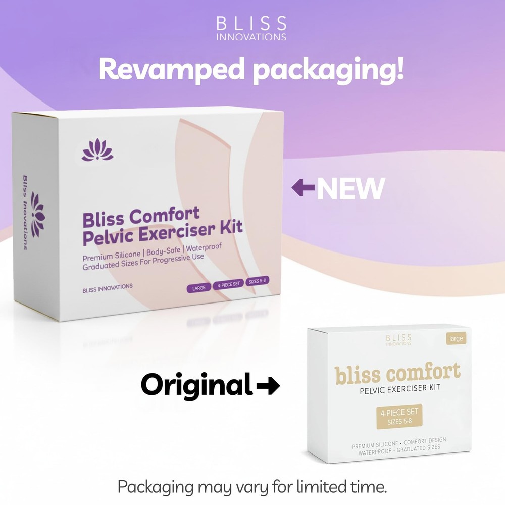 Bliss Innovations Comfort Silicone Pelvic Floor Trainer Kit – Sizes 5-8 – Sof...