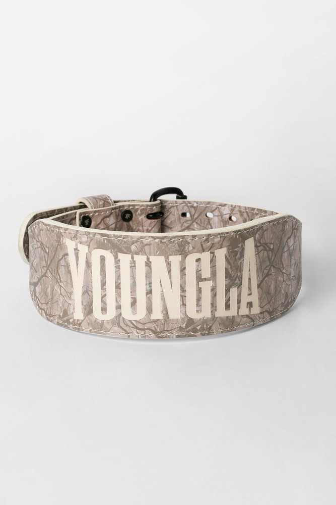 YOUNGLA (SOLD OUT) - 9017 - TREE CAMO BELTS - TAN TREE CAMO - MEDIUM