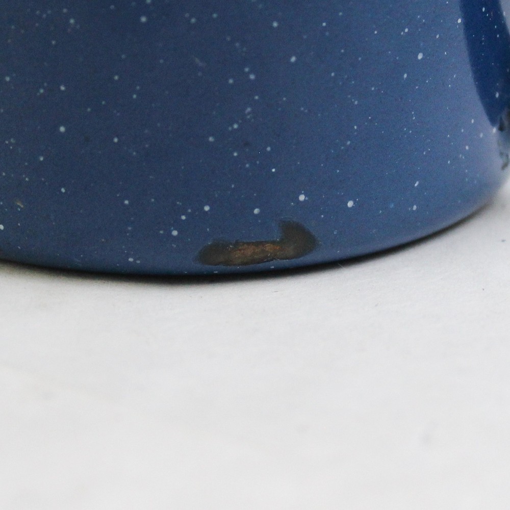 Blue Enamelware Coffee Cup Camping Hiking Picnics 3.25" Tall