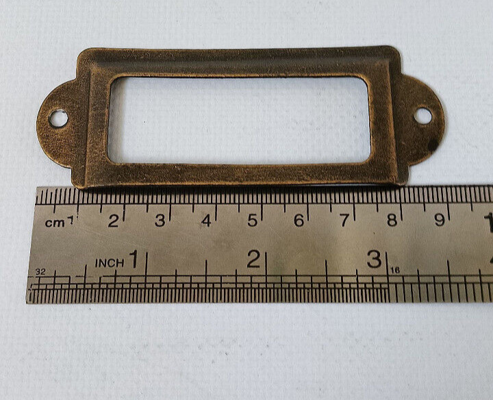 solid brass Small card frame holder Square pull finger Solid Brass
