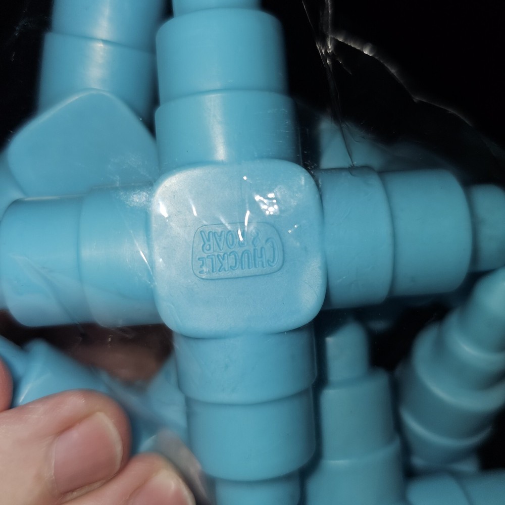 Set Of 6 Chuckle & Roar Blue Connector Replacement Pieces