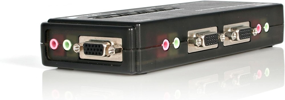 ✨StarTech.com 4 Port USB KVM Switch Kit with Cables and Audio Black