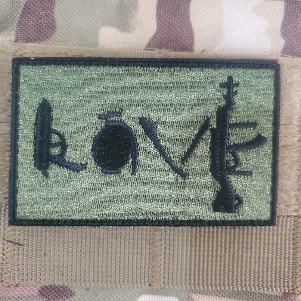 LOVE Fun Sarcastic Tactical Morale Patch Hook and Loop