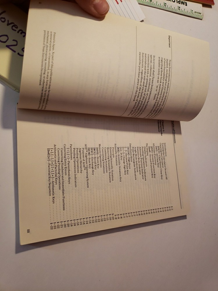 Texas Instruments TI-35 Galaxy Guidebook Vintage 1984