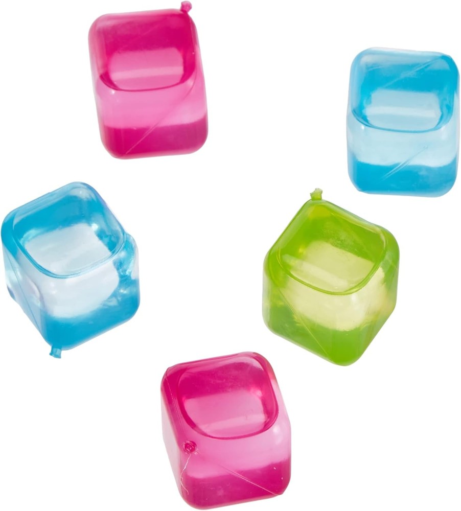 30-Pack Reusable Plastic Ice Cubes Multicolor Acrylic Whiskey Stones for Drinks
