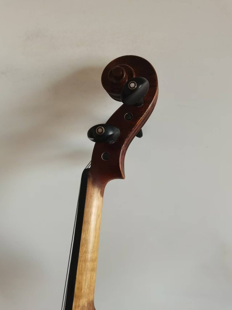 Top 4/4 Violin Solid flamed maple back old spruce top hand carved the STATUE 261