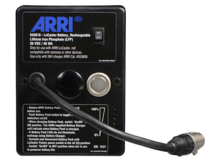 Arri Caster Battery Pack with Charger - 36VDC - Good Condition