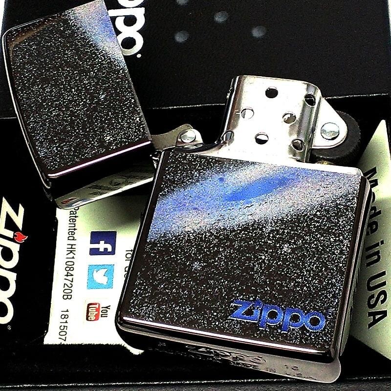 Zippo Nebula Space Black Blue One-Sided Processing Inkjet Design Lighter Regular