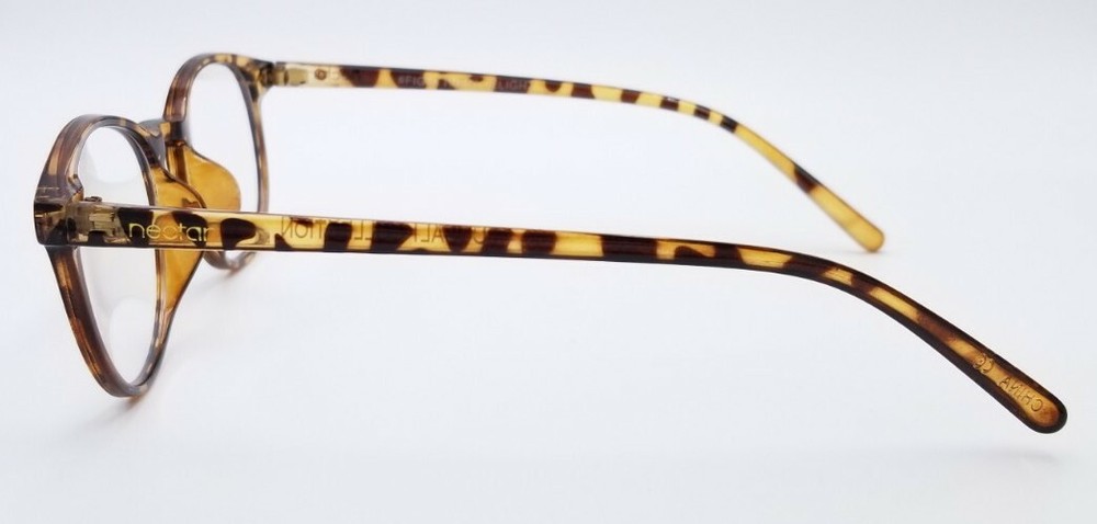 Nectar Cobalt Collections Round Light Brown Blue Light Eyeglasses #3232