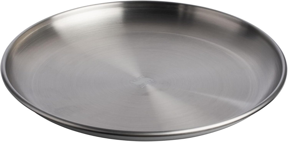 Wildfare Pro Stainless Steel Plate | 8 in Stackable Plate | Packable Outdoor Dis