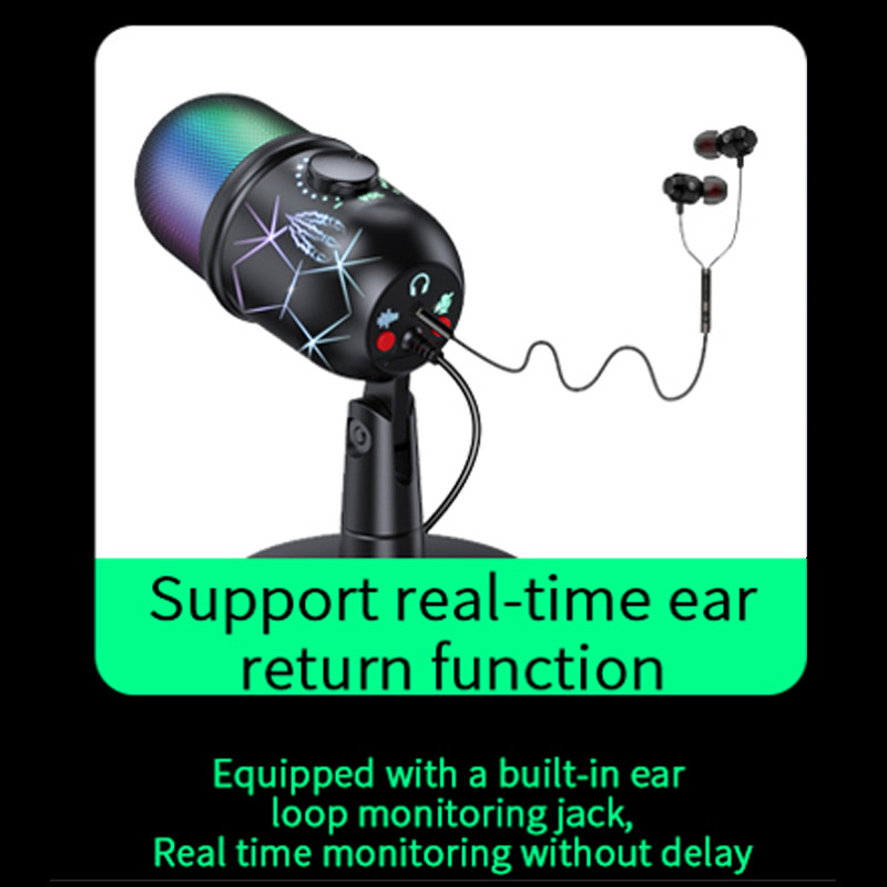 2 x Gaming Microphone USB Computer for PC Mac PS4/5 Condenser Podcast RGB