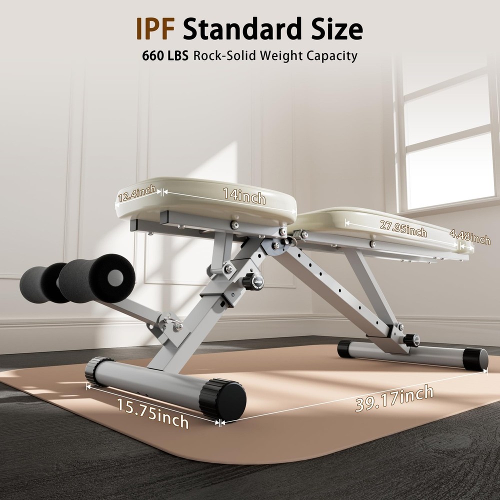 Adjustable Weight Bench for Home Gym, Workout Bench for Bench Press, Full Bod...