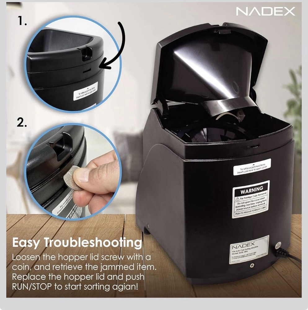 Nadex 36S Automatic Coin Sorter