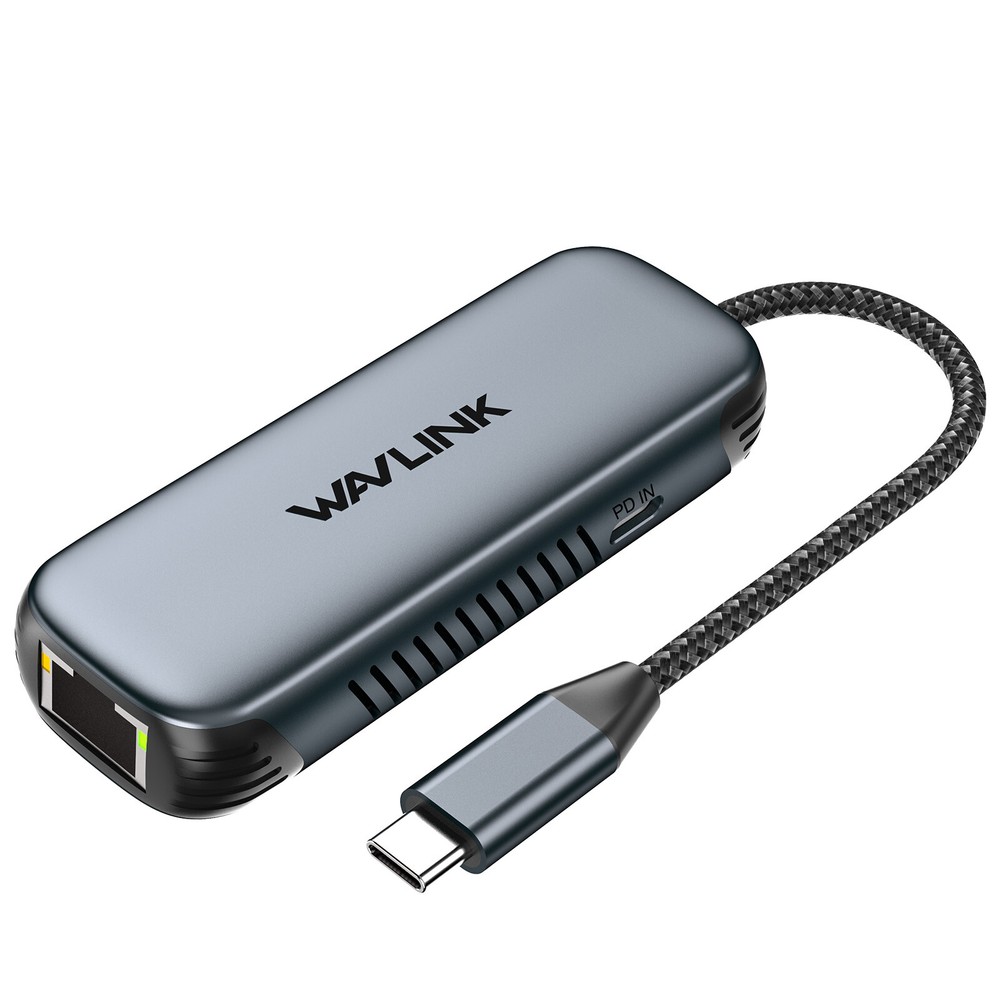 WAVLINK 2.5Gbps USB-C Ethernet Adapter 95W PD iPhone 15/Mac/Windows/Linux