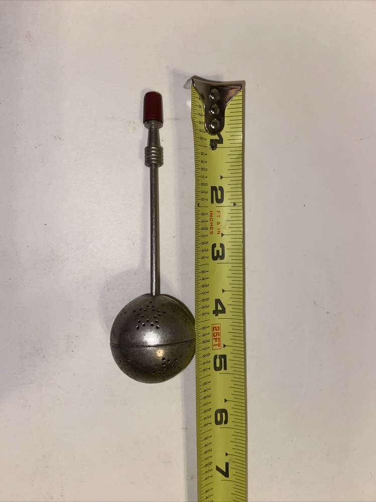 Vintage Metal Sliding Tea / Herb Tea Infuser 5” Unique Star Pattern