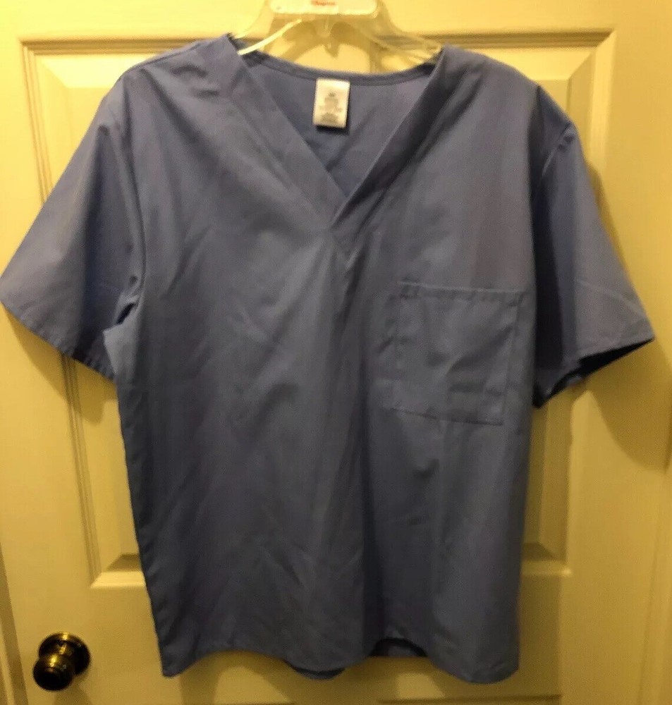Unbranded Blue Unisex Medium Drawstring Scrub pants And Small Top