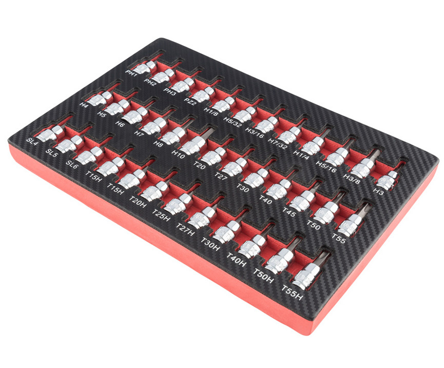 SUNEX 3/8DR 37PC BIT SOCKET SET W/ EVA FOAM 9737