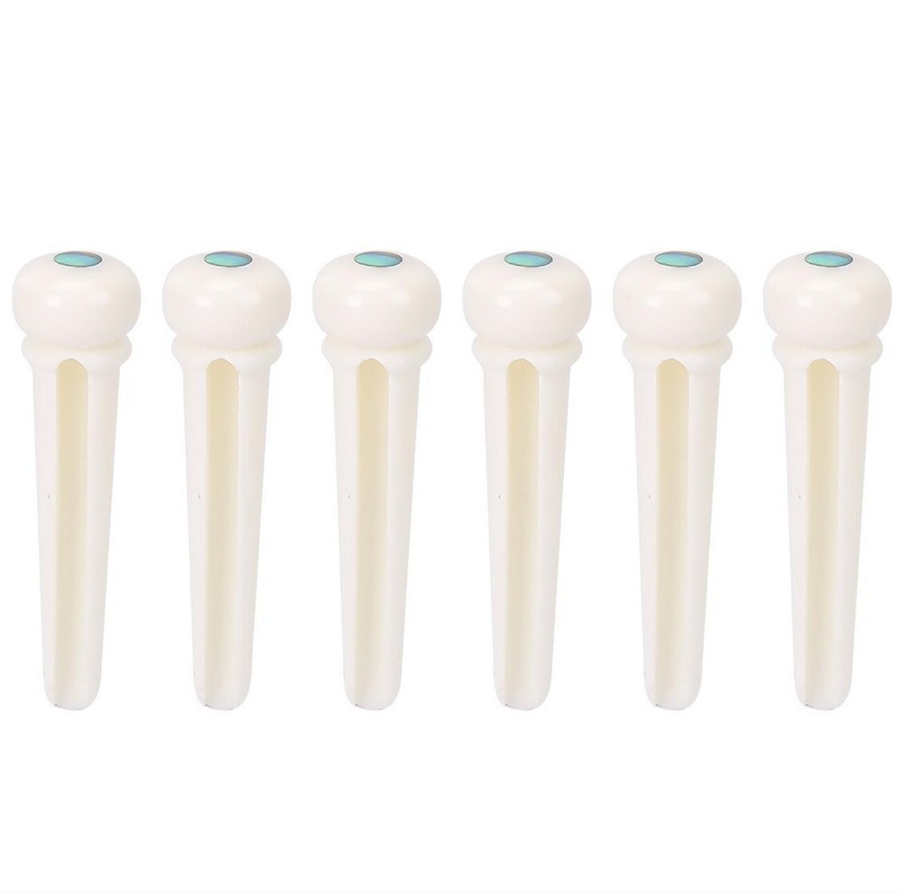 6x Bone Guitar Bridge Pin String Peg Abalone shell Dot Luthier nut saddle