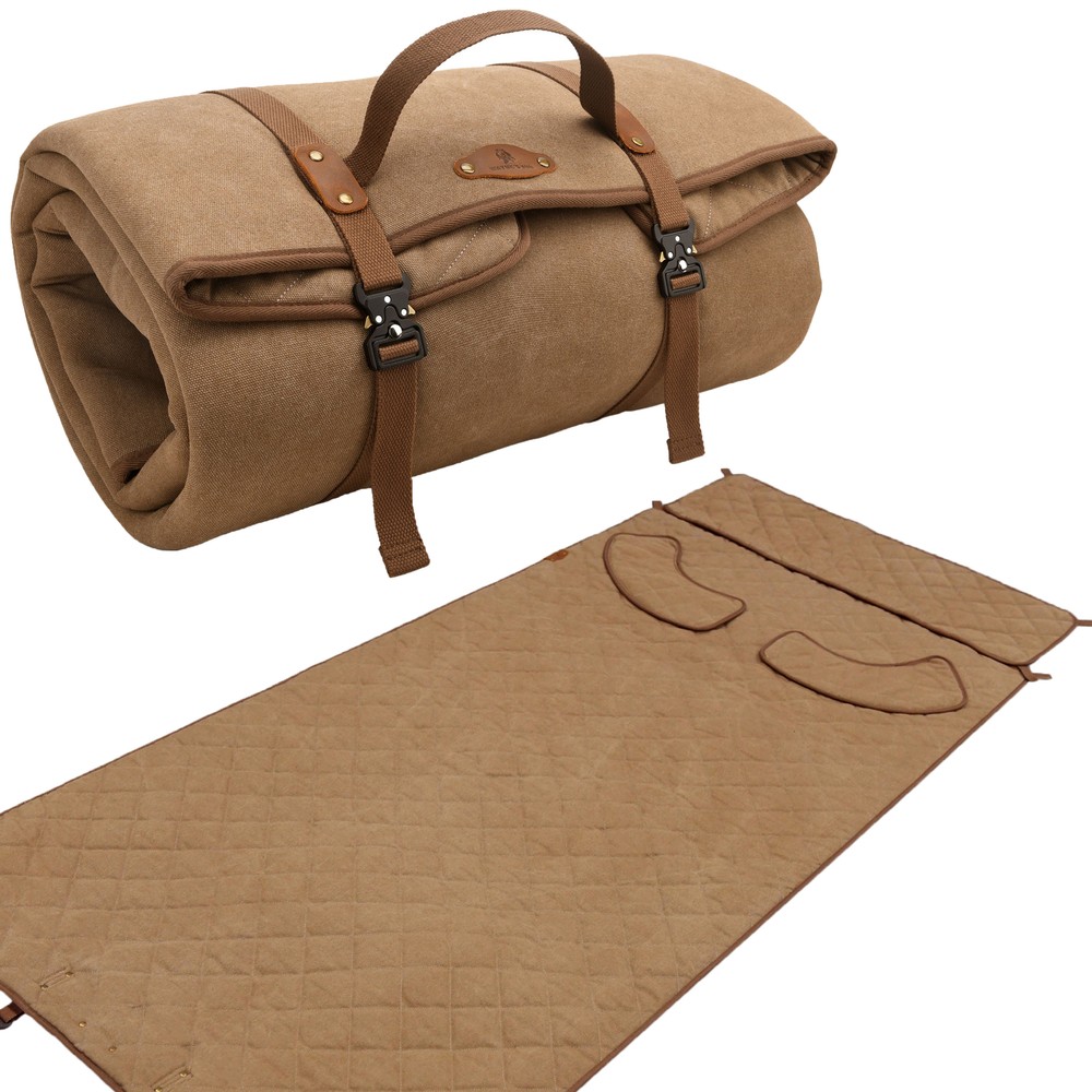 Portable Canvas Shooting Mat Folded Roll-Up Range Rest Ground Pad Camp Mat