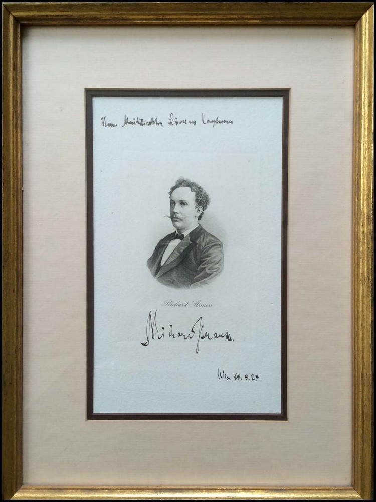 Richard STRAUSS (Composer): Signed Portrait