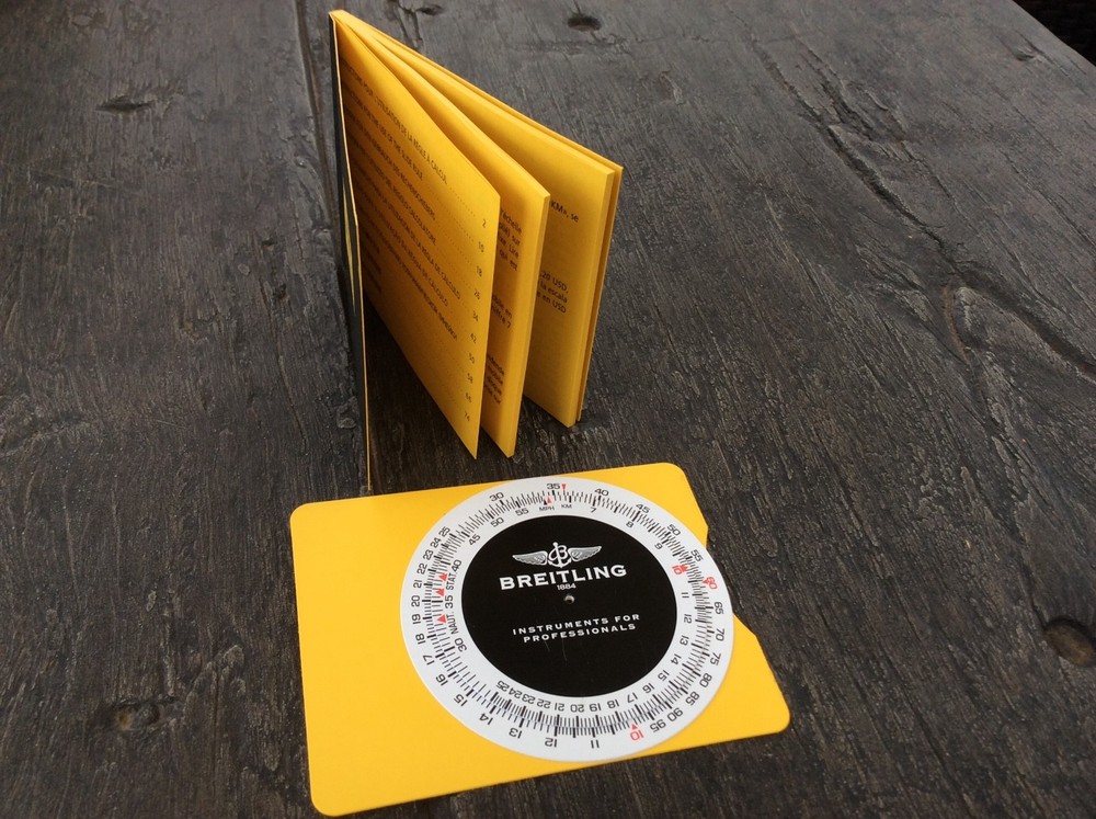 Breitling Slide rule instruction book